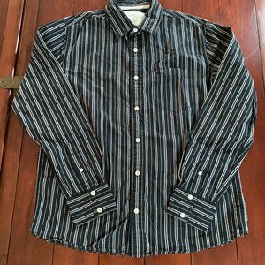 Aeropostale Medium Men's Striped Long Sleeve Button Down Shirt